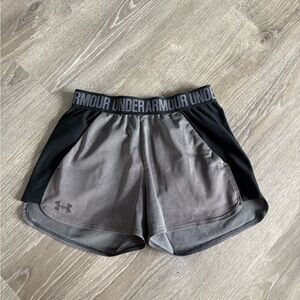 Under Armour Women's Athletic Shorts in Gray and Black